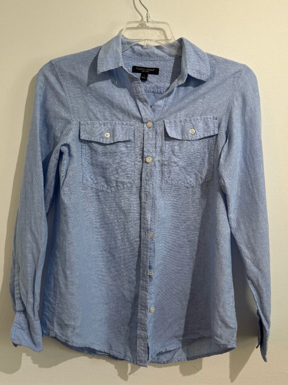 Banana Republic Soft Wash Blue Button Down Shirt S
